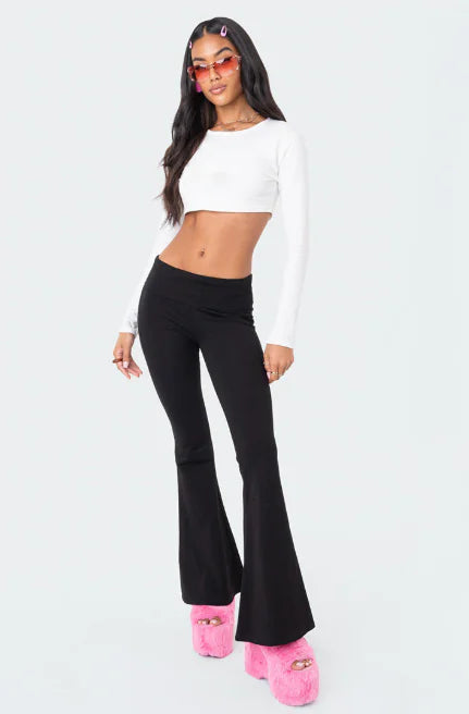Low Rise Flare Pants