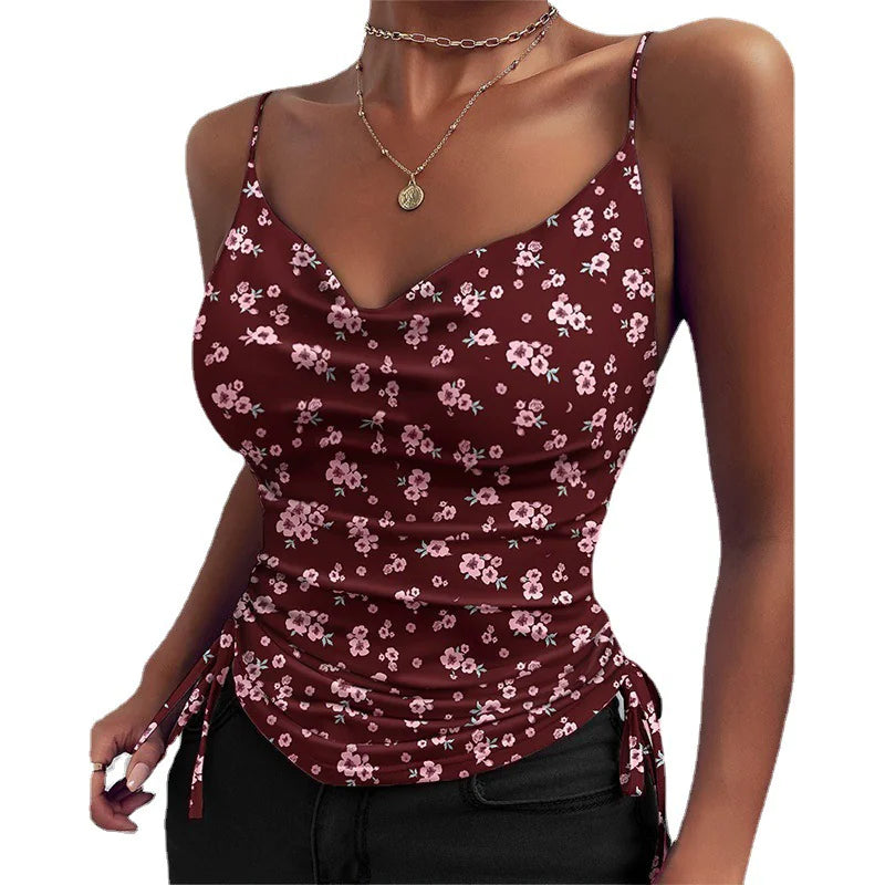 V-neck Spaghetti Strap Camisole Tops for Women