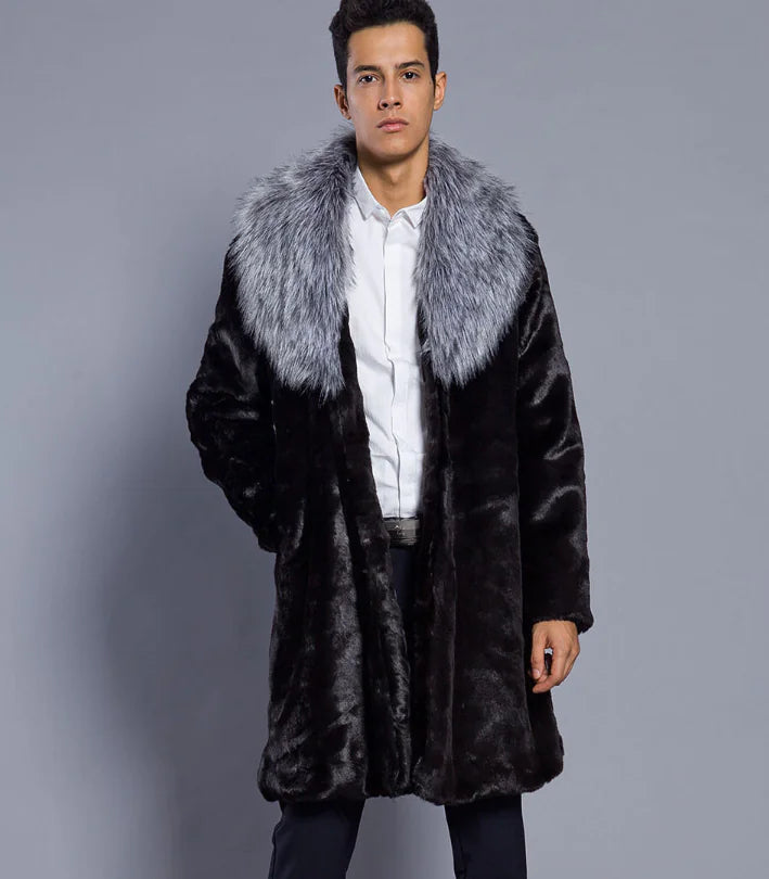 Faux Leather Puffer Coat