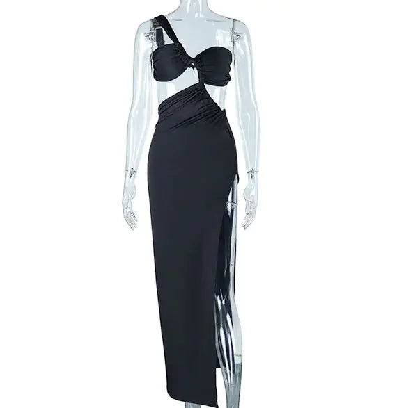 Schulterfreies Kleid mit Blumenmuster