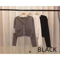 V-Neck Long Sleeve Office Blouse