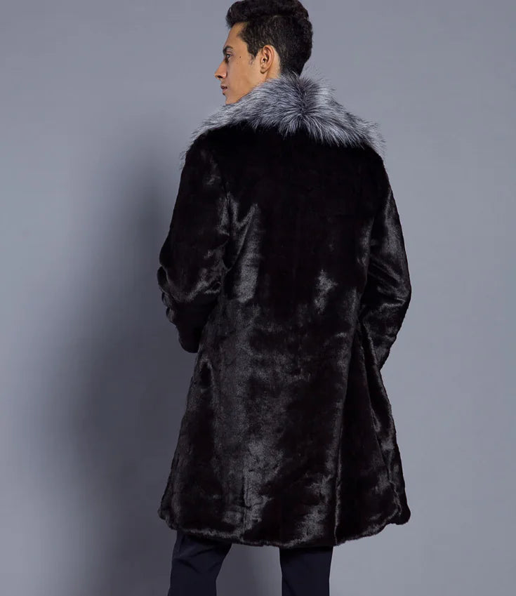 Faux Leather Puffer Coat