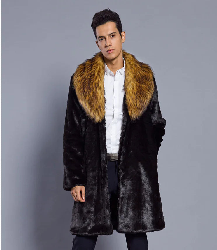 Faux Leather Puffer Coat