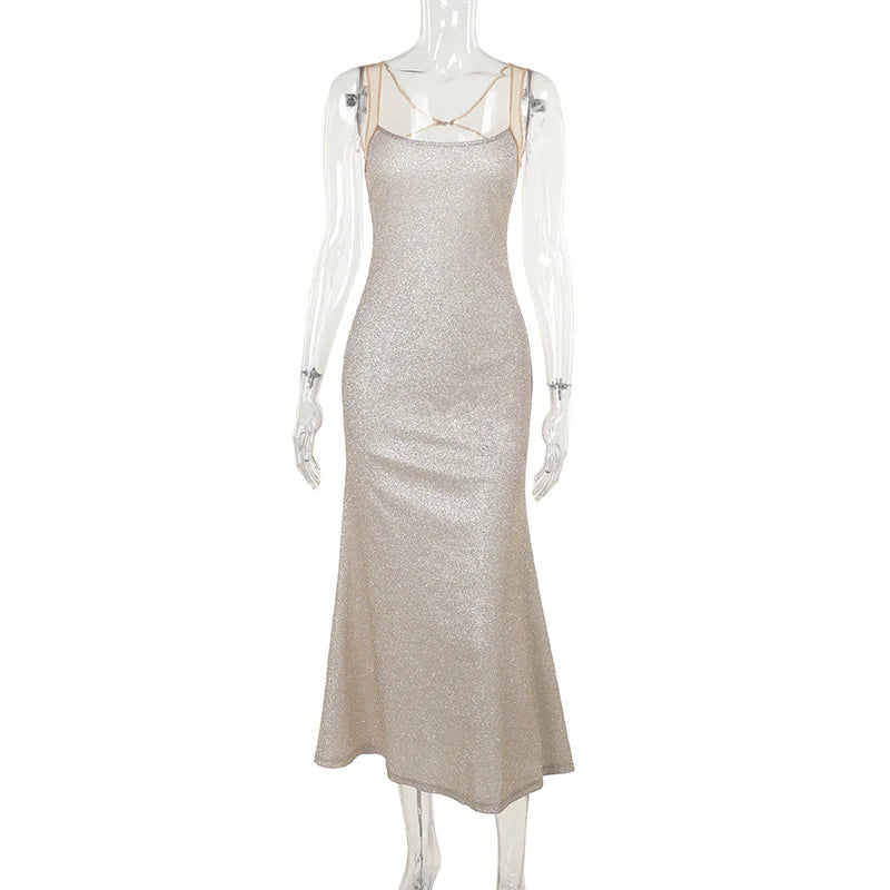 Rhinestone Strap Dress