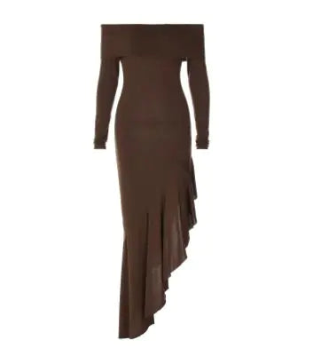 Off-Shoulder Etuikleid
