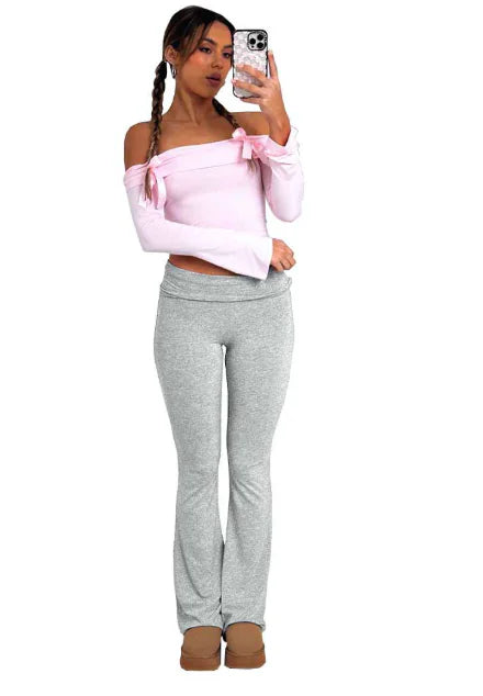 Low Rise Flare Pants