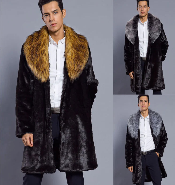Faux Leather Puffer Coat