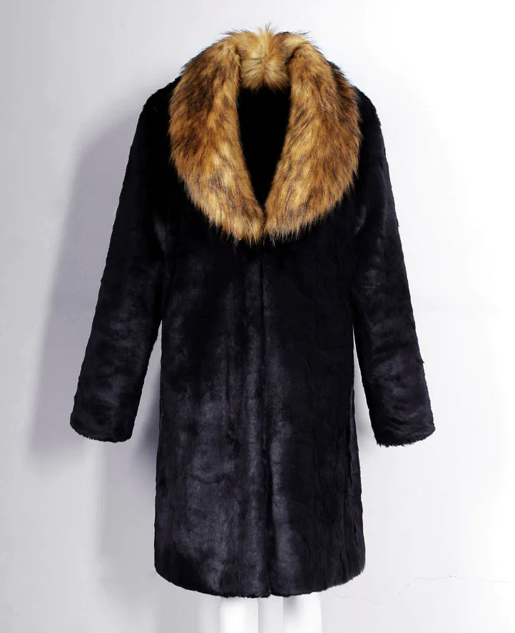Faux Leather Puffer Coat