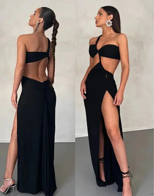 Schulterfreies Kleid mit Blumenmuster