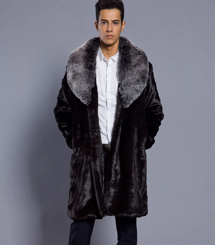 Faux Leather Puffer Coat