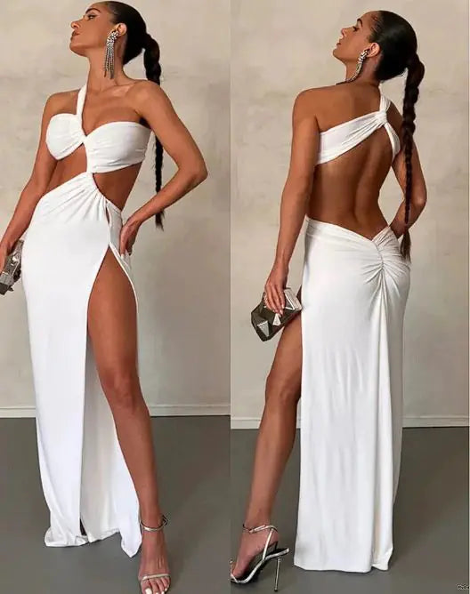 Schulterfreies Kleid mit Blumenmuster