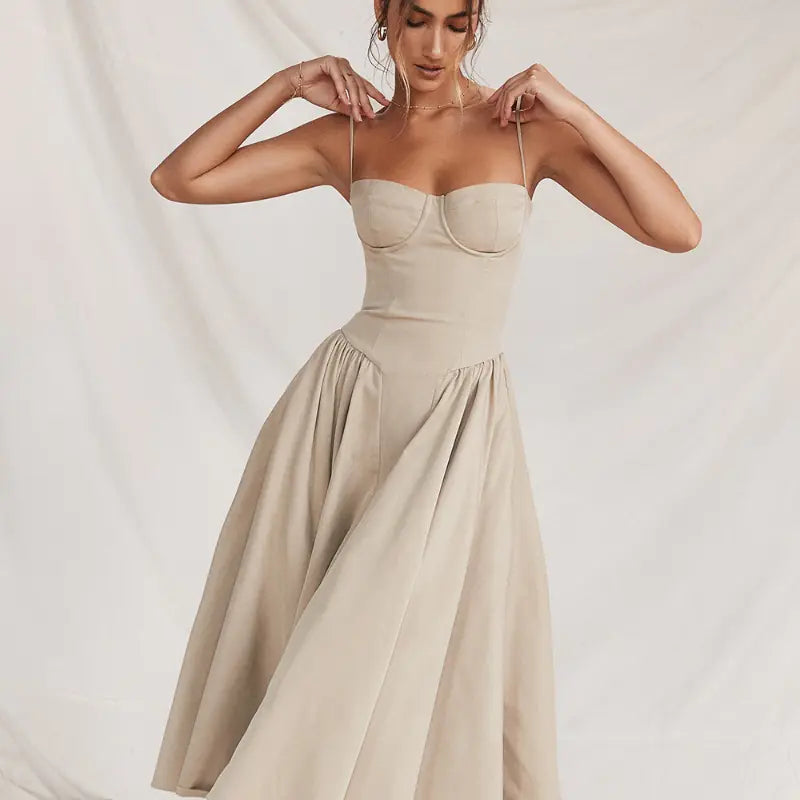 Ladies' Elegant French Strap Dress